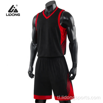 Pasadyang naka -istilong sublimation plain basketball jersey